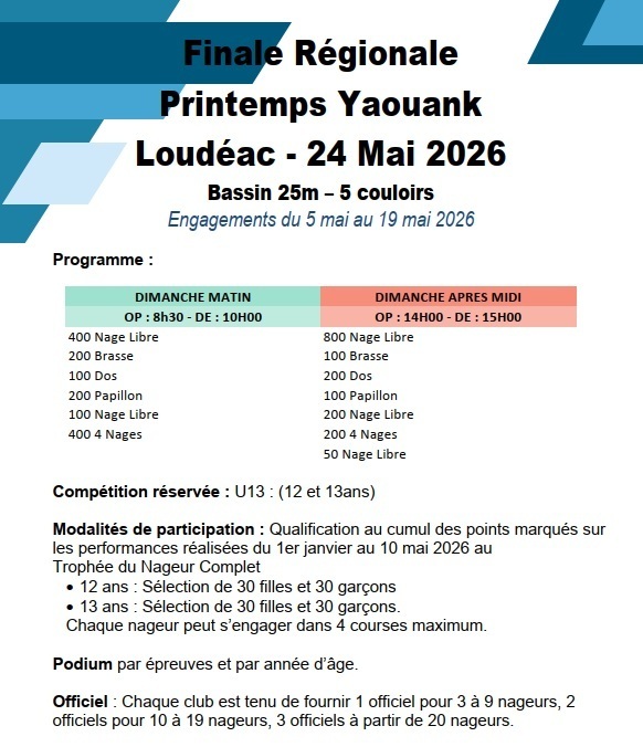 FINALE REGIONALE YAOUANK PRINTEMPS